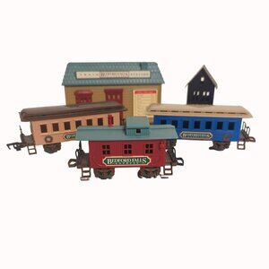 Vintage New Bright 1989 It's A Wonderful Holiday Bedford Falls Express Train Set